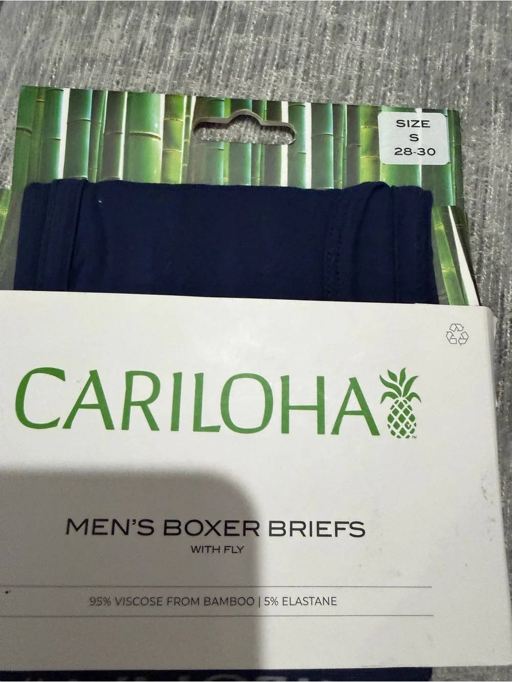 Cariloha Men’s Boxer Briefs — Navy (Size S)